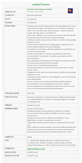 Guardian Life Insurance Limited